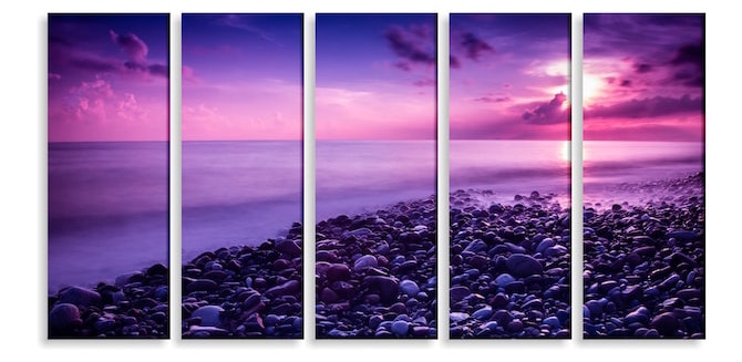 Craft Ideas For Adults - Split Image Sunset Print