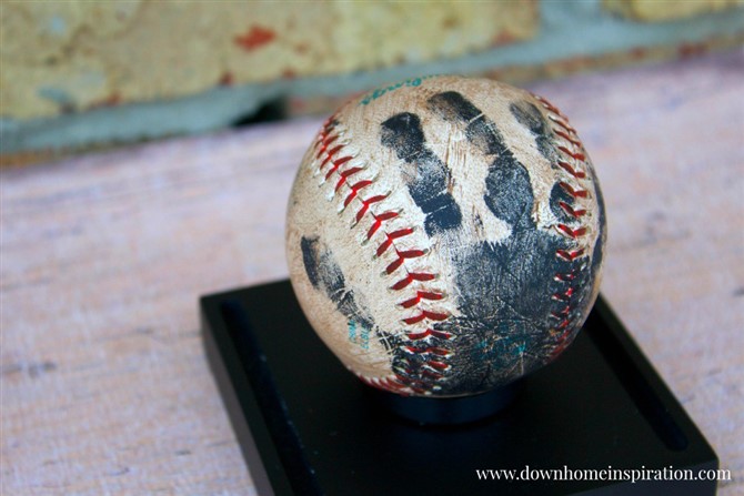 Gift Ideas For Grandparents - Handprint Baseball