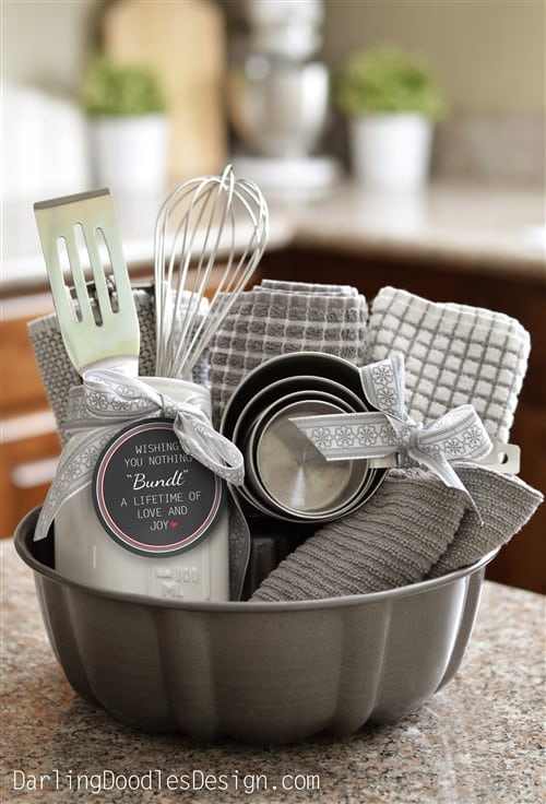 Housewarming Gift Ideas - Adorable Bundt Gift Basket