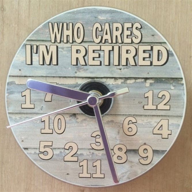 Retirement Gifts - Who Cares I'm Retired Clock | Canvas Printers Online