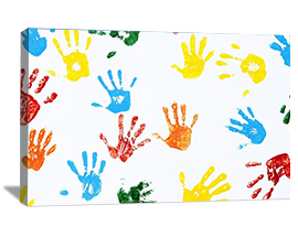 Photo to canvas of kids art