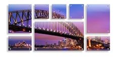 Split glass prints - (2) 40 x 50cm & (2) 40 x 25cm & (3) 25 x 25cm & (1) 85 x 50cm